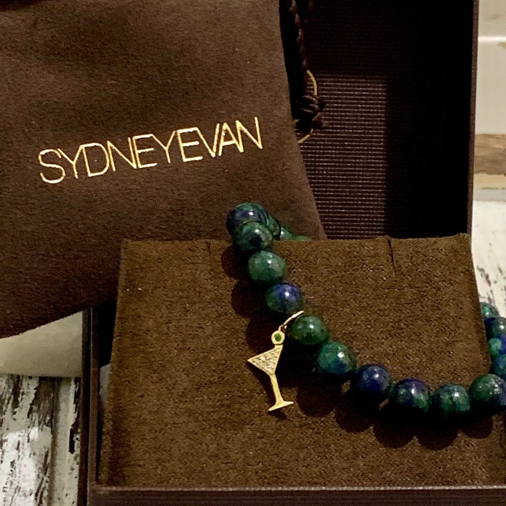 SydneyEvan beaded martini charm bracelet